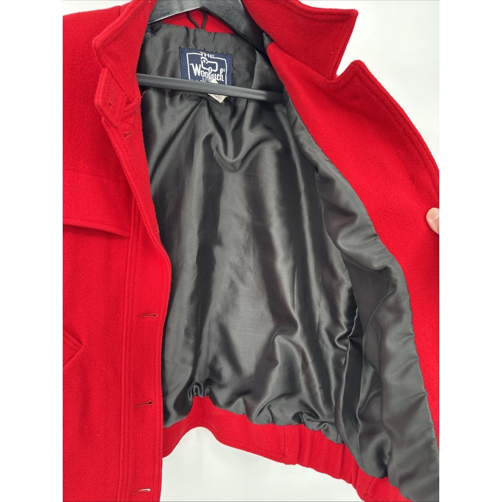 The WOOLRICH Woman Pure Wool Jacket Coat Made‎ USA Red Small EVC Lined 80s - Picture 4 of 15